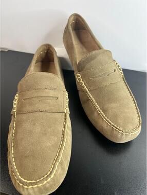 Polo Ralph Lauren Suede Penny Loafers Men's 12 Brown Slip On Casual Shoes Drivin